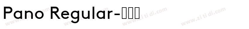 Pano Regular字体转换